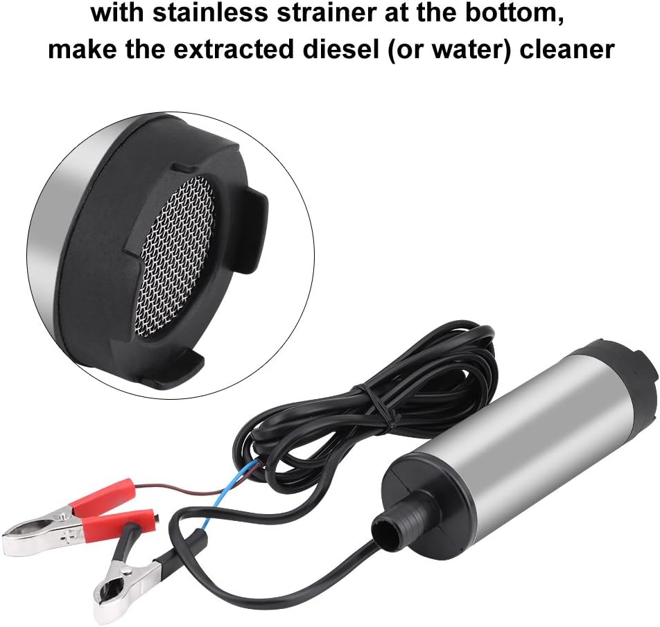 Elektrische Kraftstoffförderpumpe, 51mm abnehmbare Tauch-Dieselkraftstoff-Wasseröl-Elektropumpe, DC
