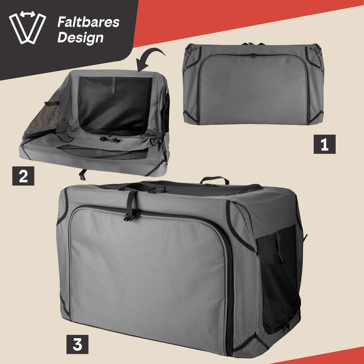 Hunde-Transportbox Tier Hundebox Transporttasche faltbar Hundetasche Haustier-Transport Atmungsaktiv