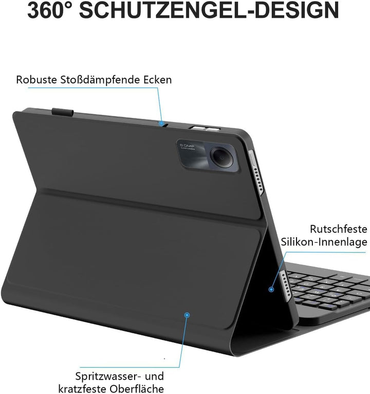 JADEMALL Für Xiaomi Redmi Pad SE 11" (2023) Hülle mit Tastatur QWERTZ | Für Xiaomi Redmi Pad SE 11 Z