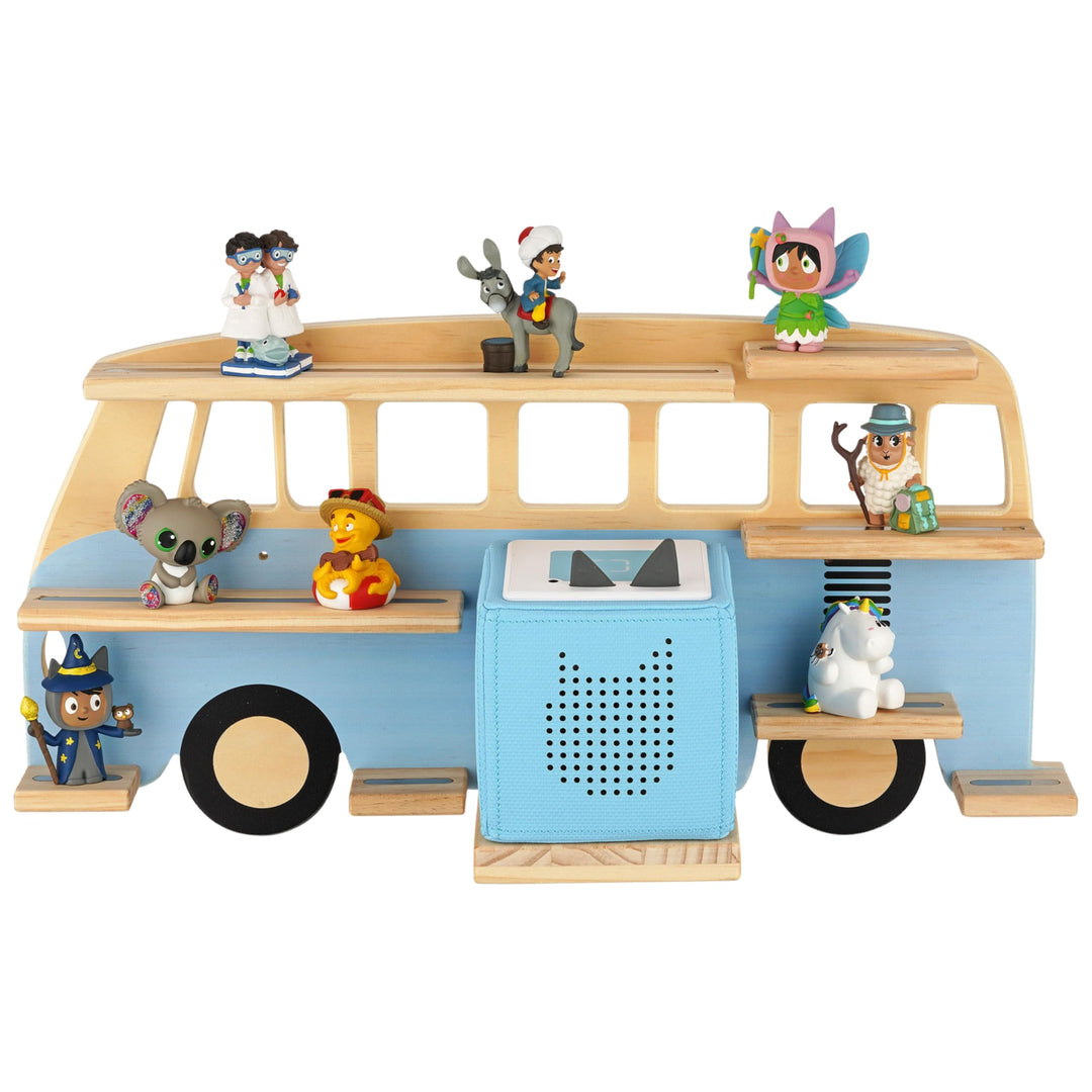 Little Goldie® Tonie Regal - für bis zu 32 Tonie Figuren (magnetisch) - Bus Motiv für Jungen und Mäd