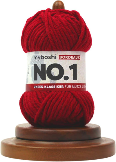 myboshi Wollabwickler Exclusive, Nussbaum, beidseitiges geschlossenes Metallkugellager, handgefertig