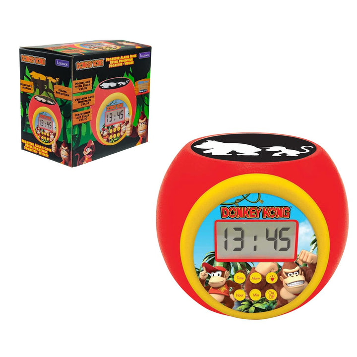 Lexibook, Donkey Kong, Projektor-Wecker, RL977DKLXB | Deckenprojektion, Timer, LCD-Display, Schlumme
