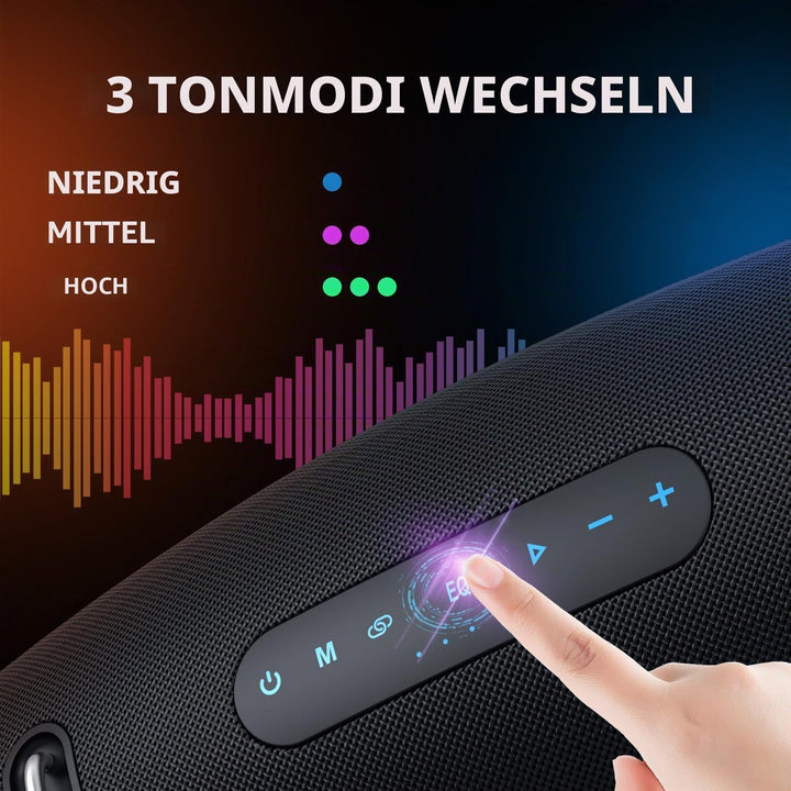 ZEALOT Bluetooth Lautsprecher,60W Tragbarer Bluetooth Box,BassUp Technologie,Stereo Laut,EQ,IPX5 Was