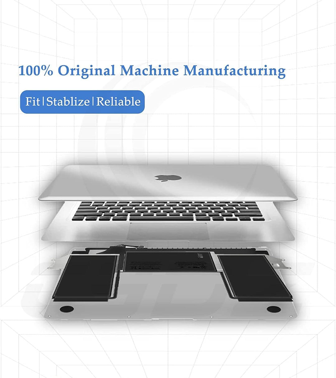 A1964【11.41V 58Wh】 Laptop Akku Kompatibel mit Apple A1964 A1989(EMC 3214) A1989(EMC 3358) 020-02497