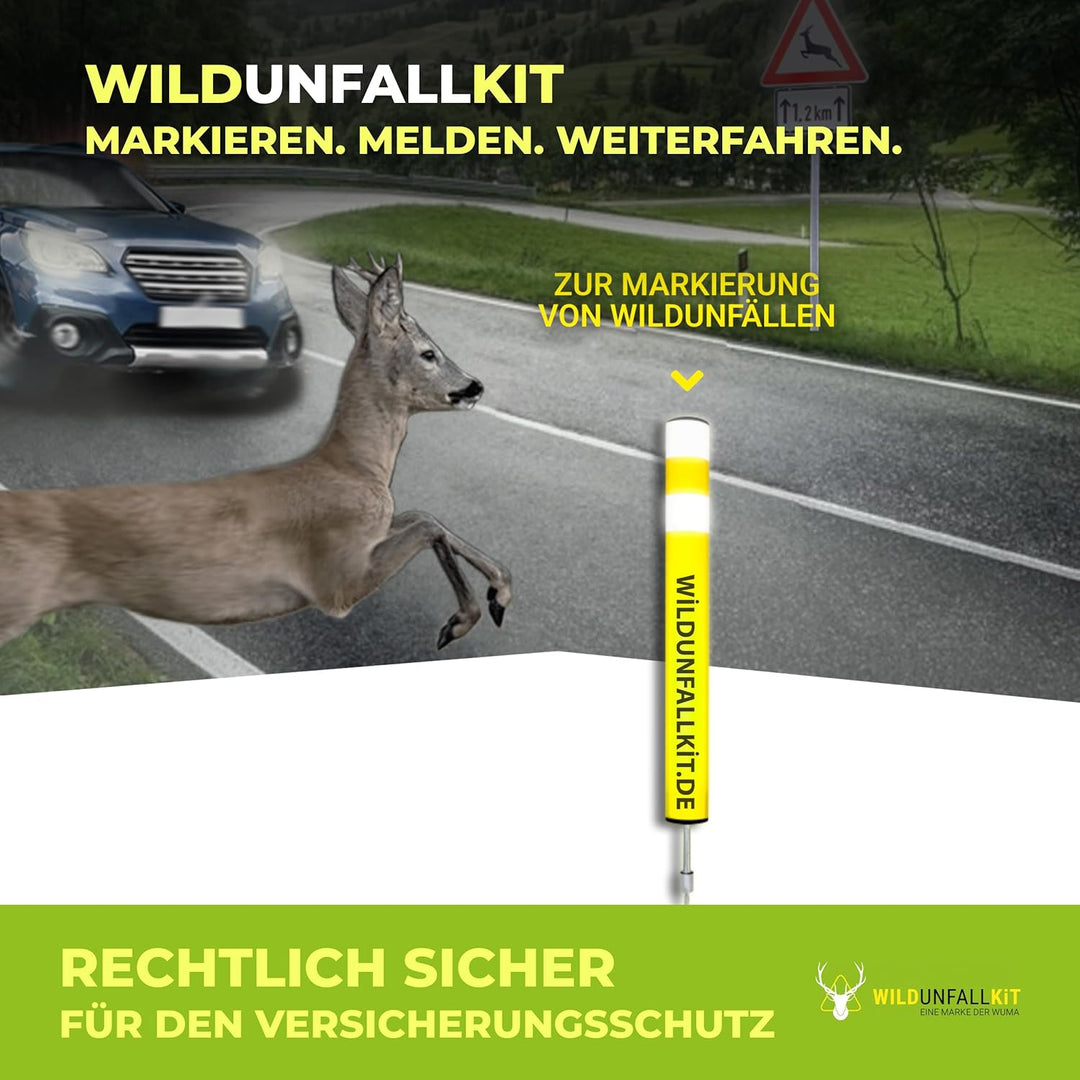 Classic - Stressfrei [Passt in jedes Auto] Sofort einsatzbereit | Wildunfall-Set fürs Auto Zubehör H