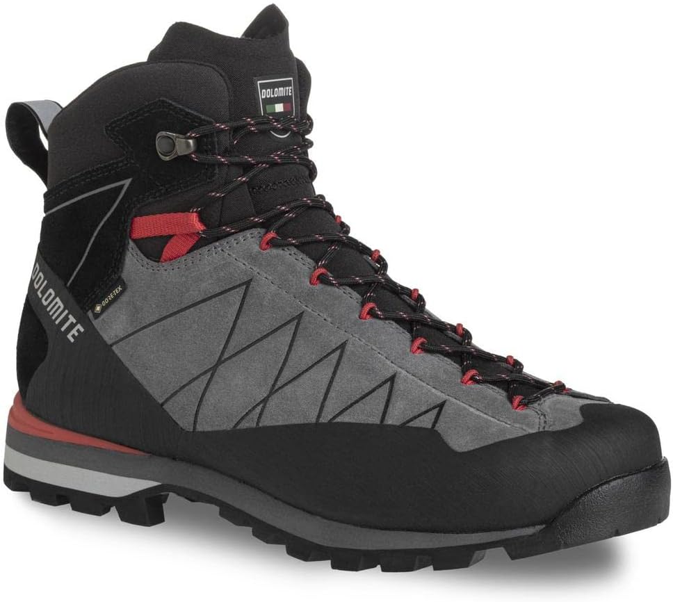 Dolomite Herren Crodarossa Hi GTX Stiefel Bootsschuh, Grau Rot Gunmetal Grey Fiery Red