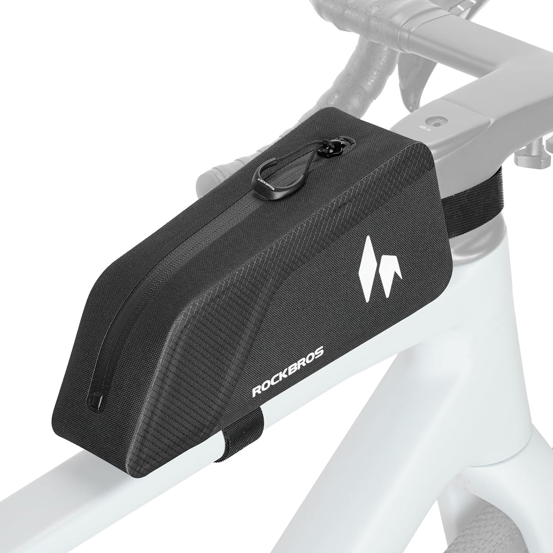 ROCKBROS Fahrrad Rahmentasche 100% Wasserdicht 1L, Oberrohrtasche Schlankes Design mit Formstabiler