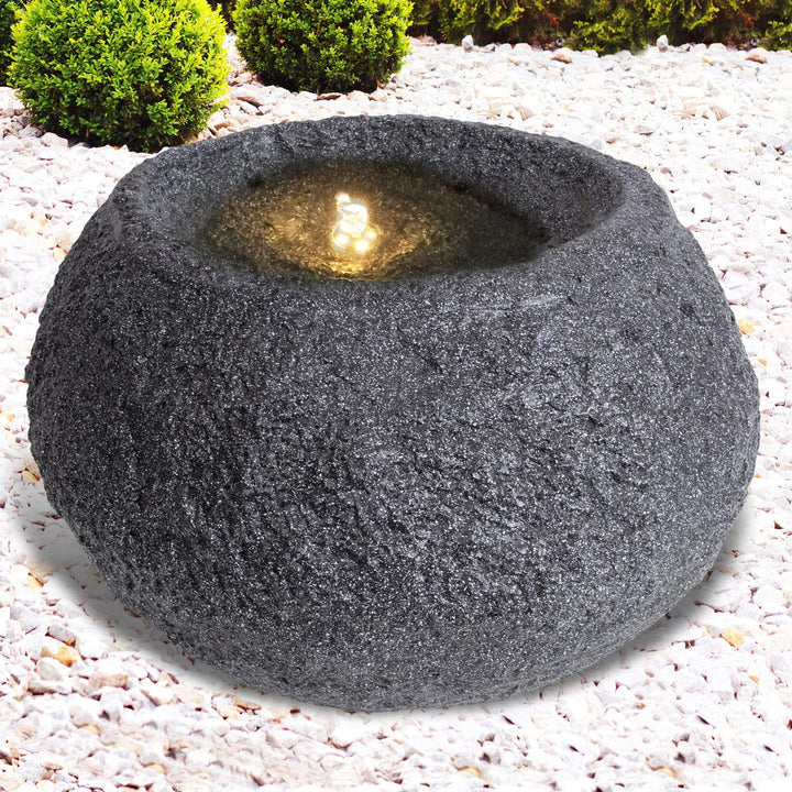 Gartenbrunnen Brunnen Zierbrunnen Zimmerbrunnen Springbrunnen Brunnen mit LED-Licht 230V Wasserfall