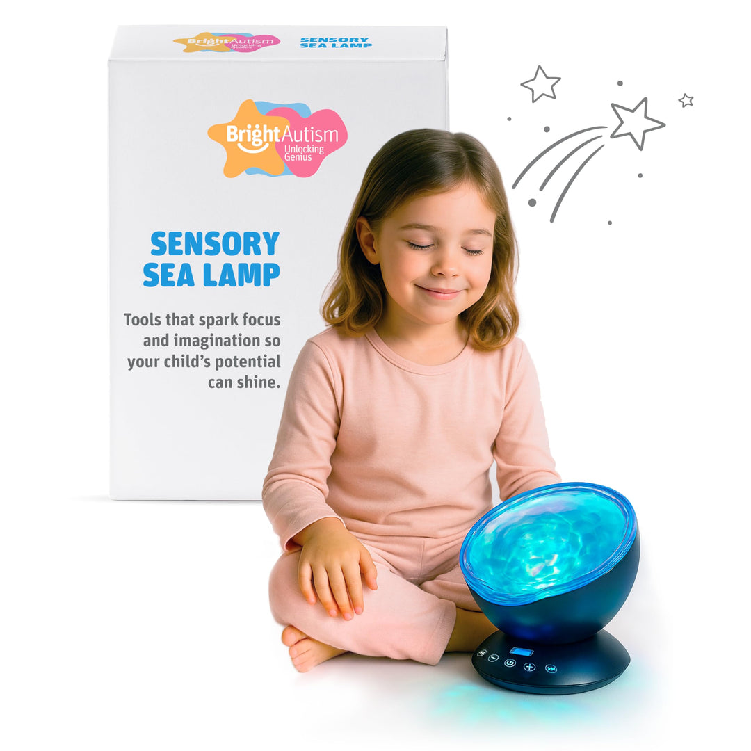 Bright Autism Beruhigende sensorische Meereslampe – Schwarz (schwarz) Nachtlicht-Projektor für Kinde