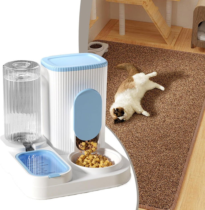 Automatischer Haustierfütterer | Katzenfutter Spender & Wasserspender,2 In 1 Fütterungsstation Mit F