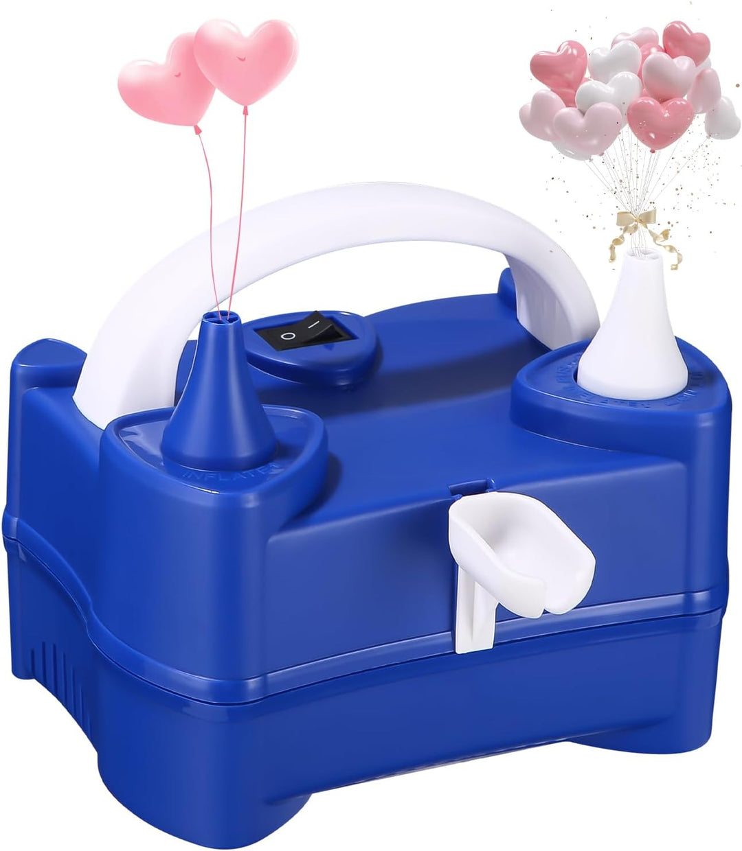 Yulado Luftballonpumpe Elektrisch, 400W Ballonpumpe Elektrisch, Ballonpumpe mit Doppeldüse Inflatorg