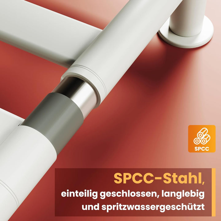 SONNI Elektrischer Handtuchhalter mit Beheizter Ablage 660x550mm, 140W Badheizkörper Elektrisch, Tuy