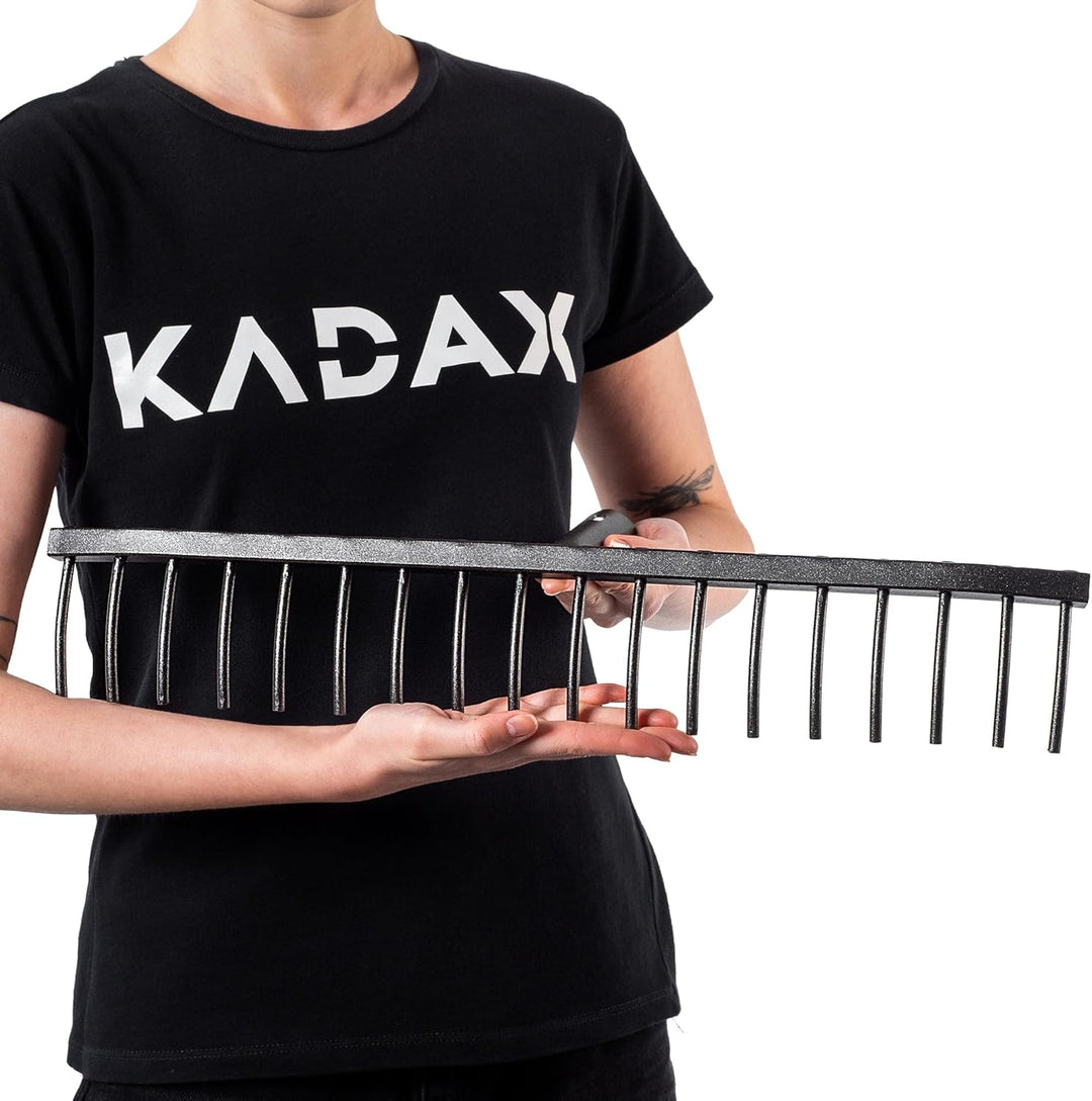 KADAX Gartenrechen aus Stahl, Steinrechen, Gartenharke ohne Stiel, Robuster Rechenkopf, Rechen für G