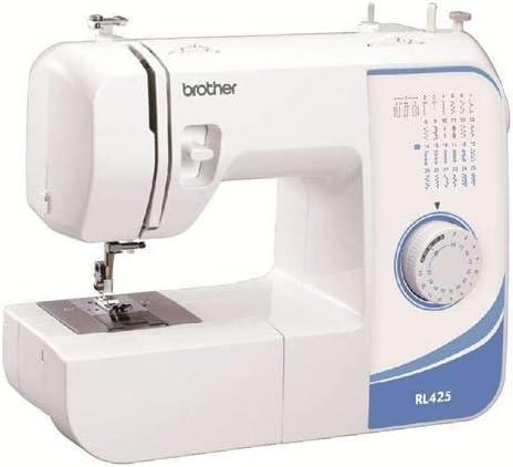 Brother Nähmaschine RL425 mit stufenlos verstellbarer Stichlänge mit Anleitung, Weiss (wz-12278540)