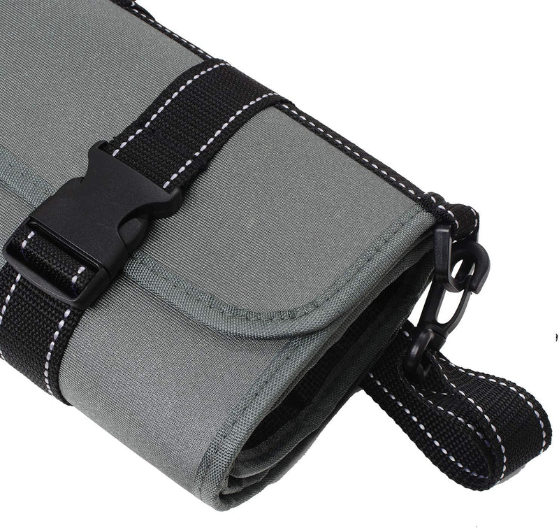 Zayiko Messertasche Kochmesserrolle Kochmesser Roll Tasche mit 13 Fächer für bis zu 12 Messer und ei