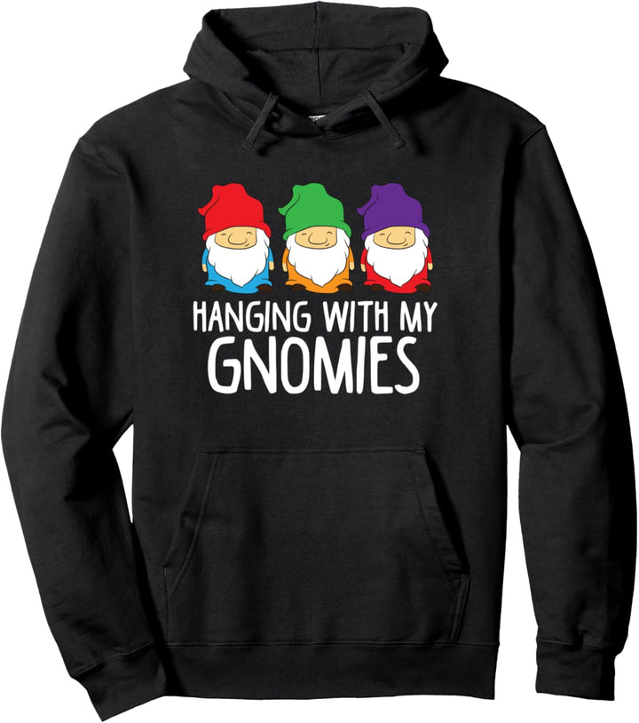 Gartenzwerg mit Aufschrift "With My Gnomies" Pullover Hoodie
