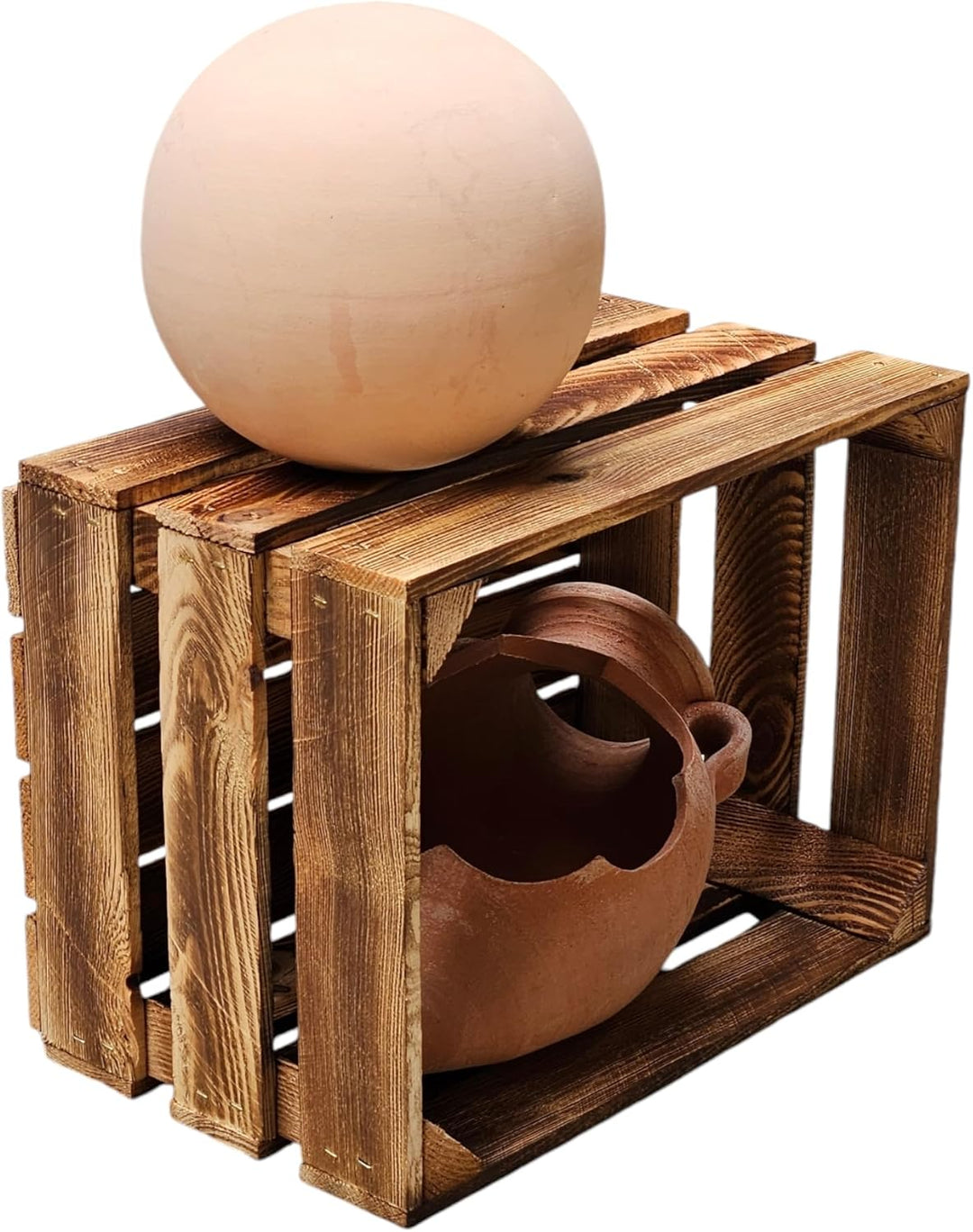 Geflammte Holzkisten Weinkisten Obstkisten mit Mittelbrett/Zwischenbrett Ablage für Aufbwahrung Schu