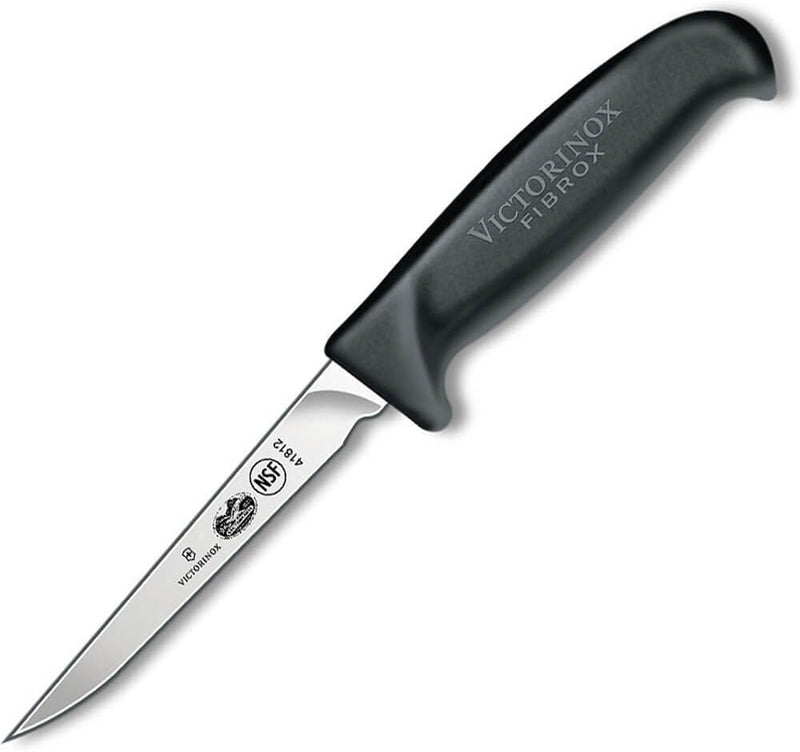 Victorinox Fibrox Geflügelmesser, kleiner Griff, 11 cm Klingenlänge, Rostfreier Stahl, Swiss Made, s