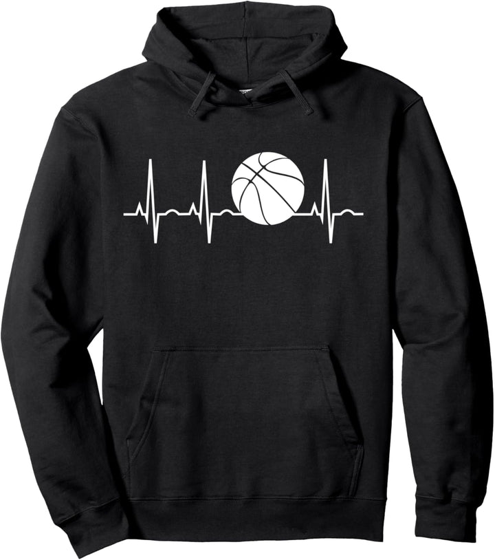 Basketball Heartbeat Hoodie - Basketball Spieler Geschenk Pullover Hoodie