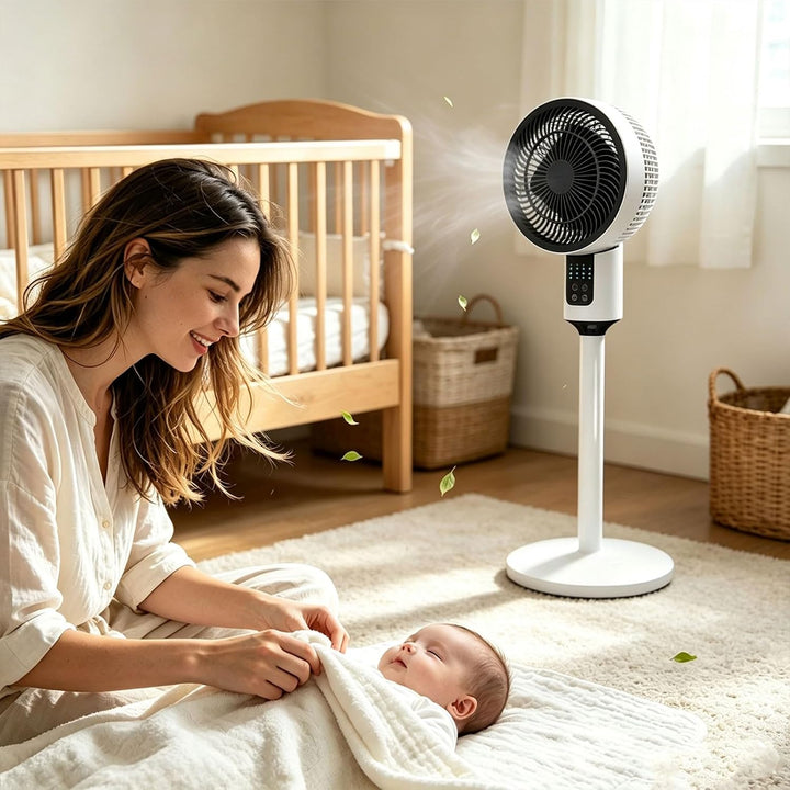 Tragbarer Stand-USB-Ventilator, höhenverstellbar, leise Luftzirkulation, für Zuhause, Schlafzimmer,