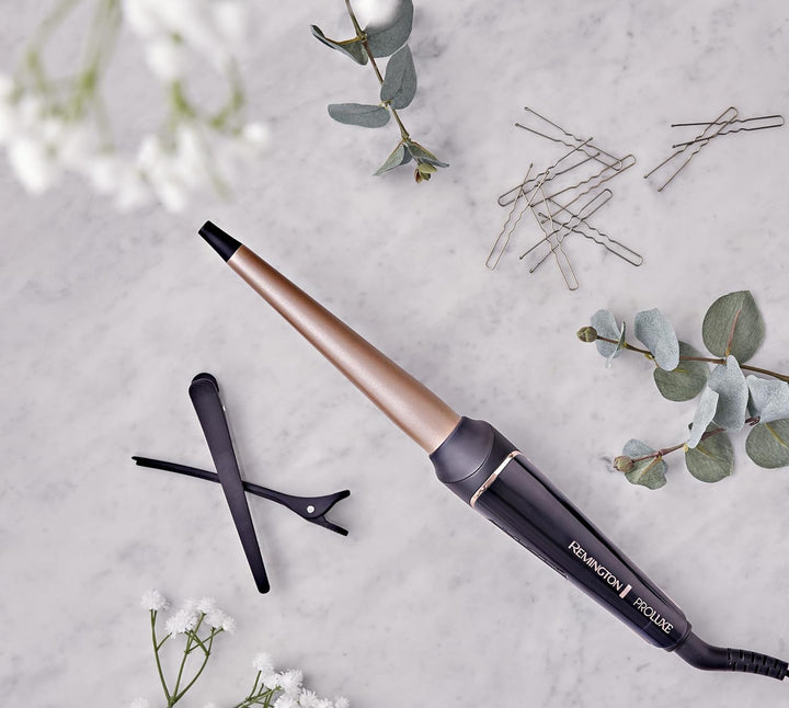 Remington Lockenstab grosse Locken & natürliche Wellen [kegelförmig 25-38mm] PROluxe Midnight (OPTIh