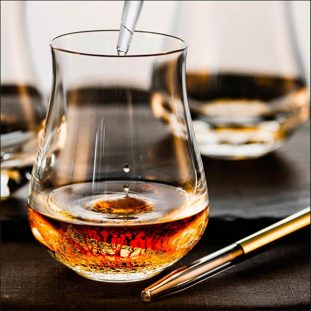 EISCH Whisky Pipette Gold - Handgefertigte Glaspipette veredelt mit echtem Gold - Made in Germany, G