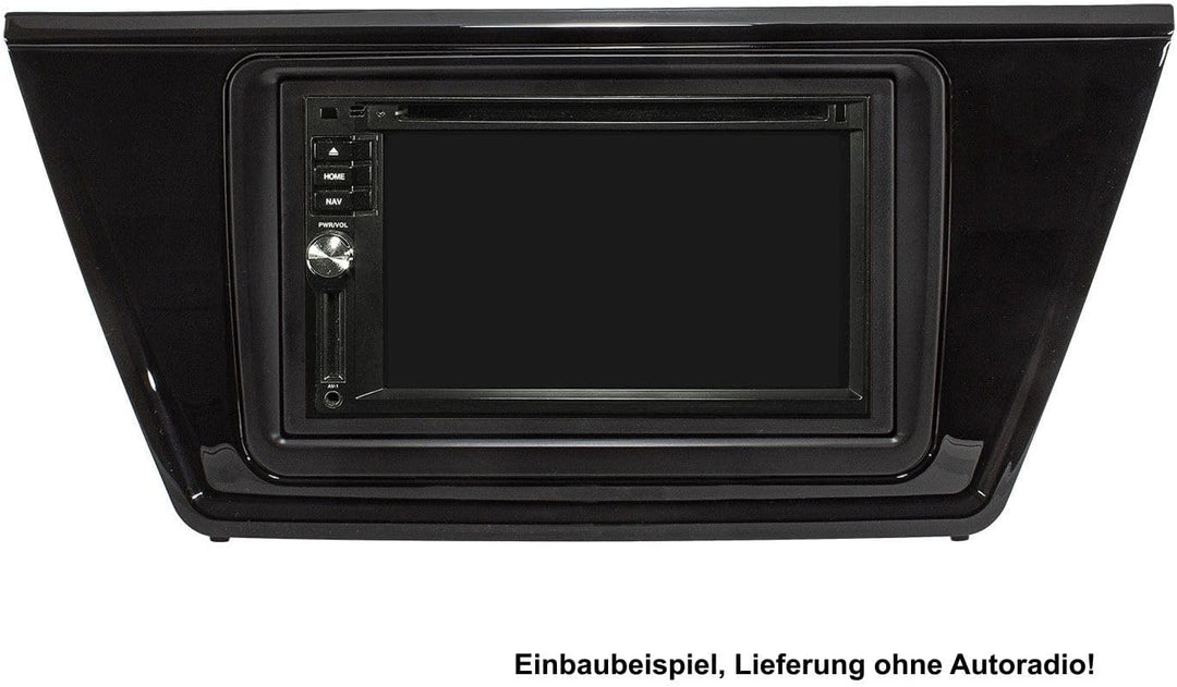 tomzz Audio 2457-054 Doppel DIN Radioblende kompatibel mit VW Touran II 2015-2021 Piano schwarz