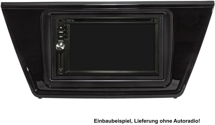 tomzz Audio 2457-054 Doppel DIN Radioblende kompatibel mit VW Touran II 2015-2021 Piano schwarz