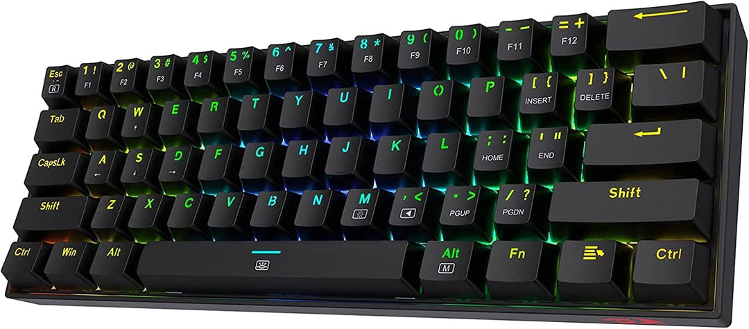 Redragon K630 Dragonborn 60% kabelgebundene RGB-Gaming-Tastatur, 61 Tasten kompakte mechanische Tast
