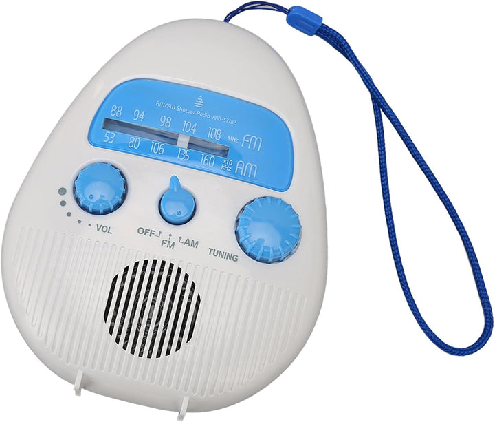 Tragbares AM -FM -Duschfunkradio -Water Proof Bad Radio mit Eingebauten Lautsprechern Batteriebetrie