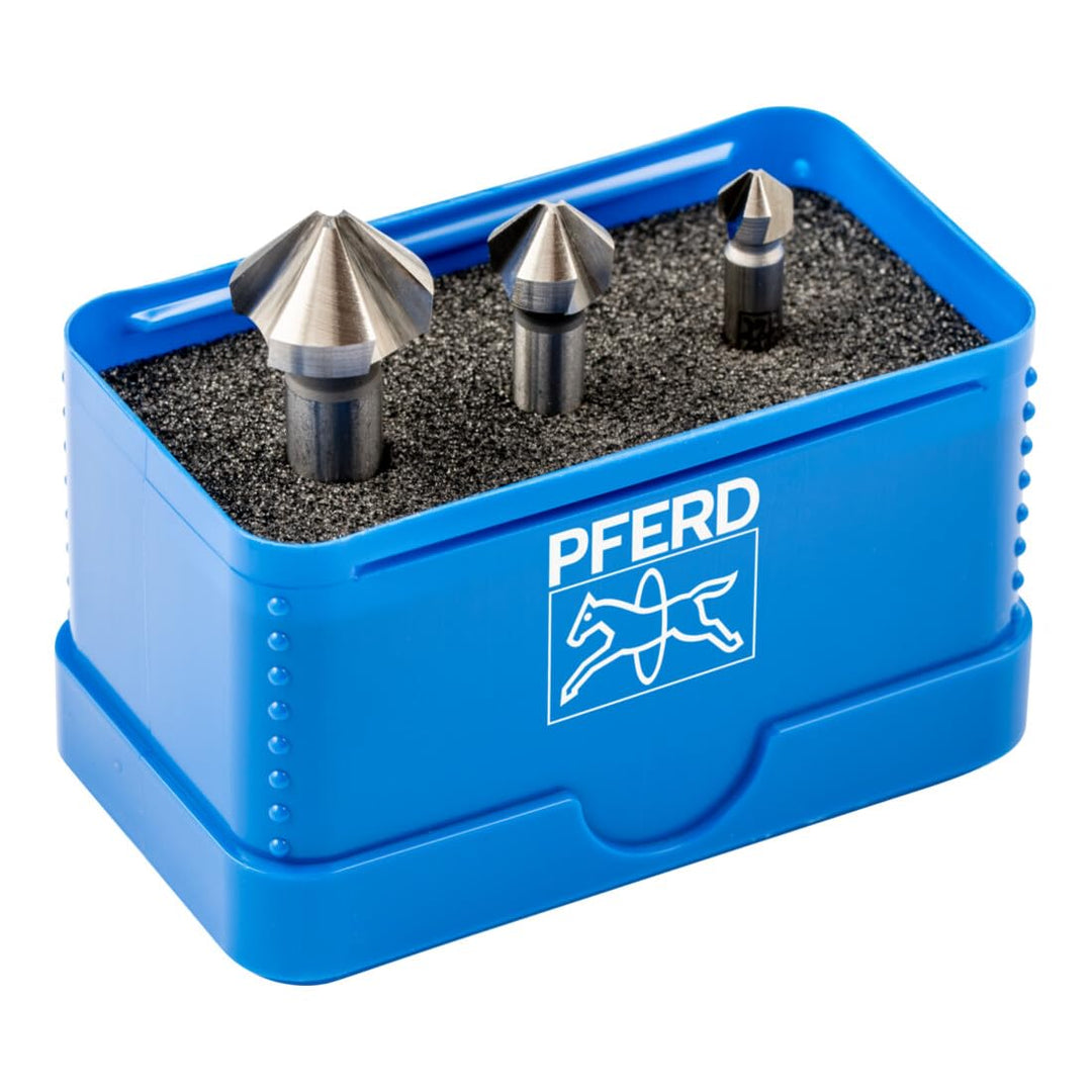 PFERD HSS Kegel-/Entgratsenker-Set, 3-tlg. | 90°, Ø 6,3-16,5 mm, DIN 335 C | 25202152 - zum Versenke