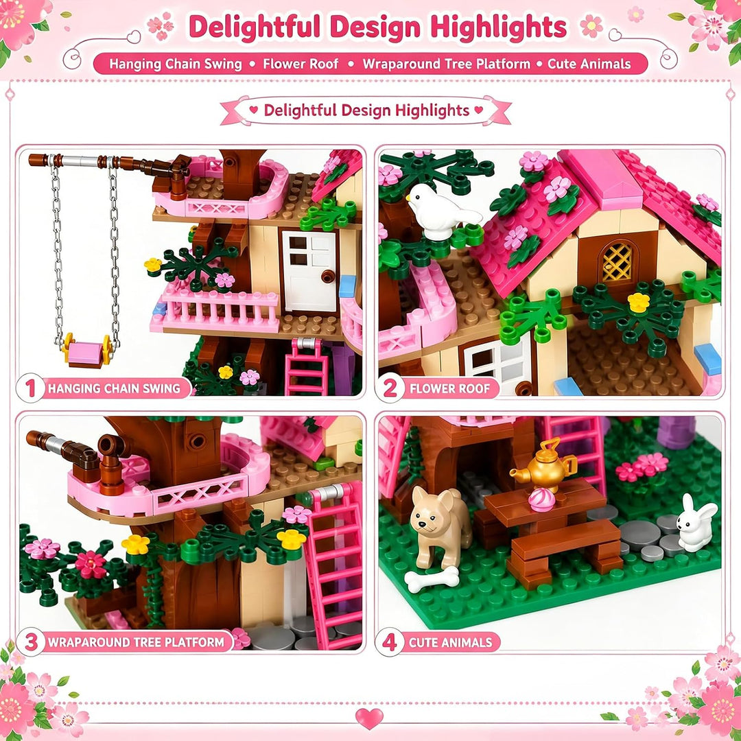 CSNRHG Dream Tree House Friends Bauset 504 Teile Konstruktionsspielzeug Geschenke für Erwachsene, Dr