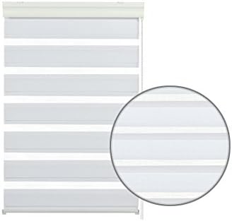 GARDINIA Doppelrollo mit Kassette, Duo-Rollo, Seitenzugrollo, Transparente und blickdichte Streifen,
