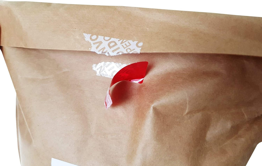 1000 Stk - Siegel 35 * 20mm rot - Verschlussetiketten, Sicherheitssiegel, Qualitätssiegel Garantie-S