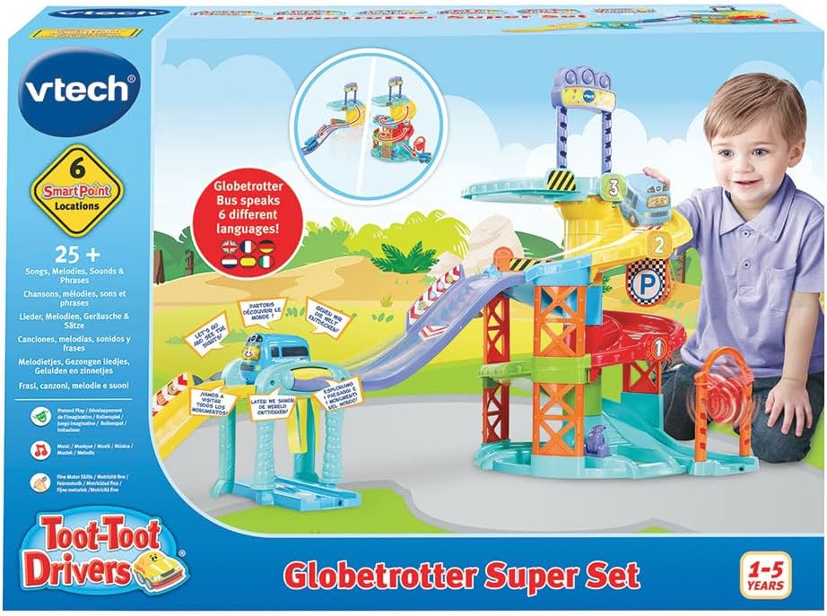 VTech TUT TUT Baby Flitzer - Parkhaus – Interaktive Parkgarage Mit Beweglichen Elementen, Melodien,