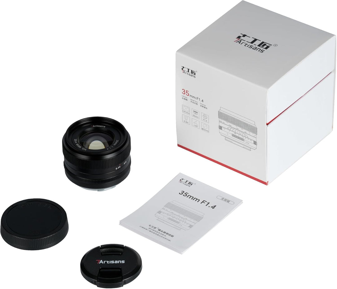 7artisans 35 mm F1.4 Mark Ⅱ Full Frame Manual Focus Prime Objektiv Grosse Blende Kompatibel mit Niko
