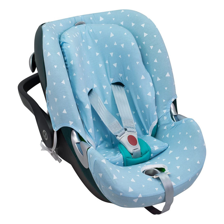 JYOKO Kids Bezug für Autositz kompatibel mit Cybex Aton Cloud- Q-M-2-4-5, aus Baumwolle (Aton Q, Blu