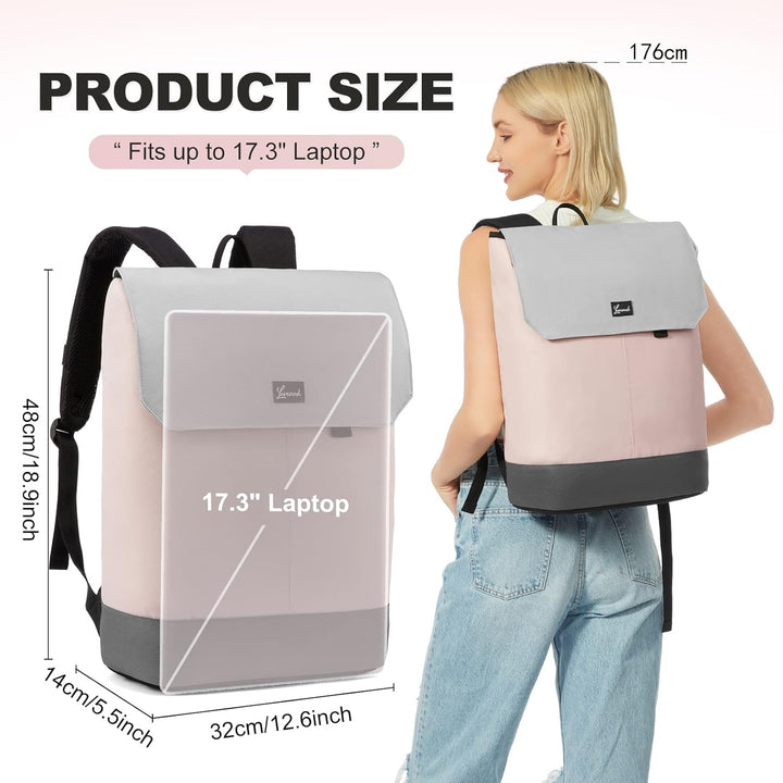 LOVEVOOK Rucksack Damen, 17 Zoll Laptop Rucksack Schulrucksack Mädchen Teenager mit Laptopfach & Ant