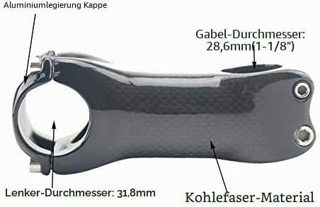 RXL SL Carbonfaser rennrad vorbau Ø 31.8, Carbon vorbau rennrad 6/17grad 70/80/90/100/110/120/130mm