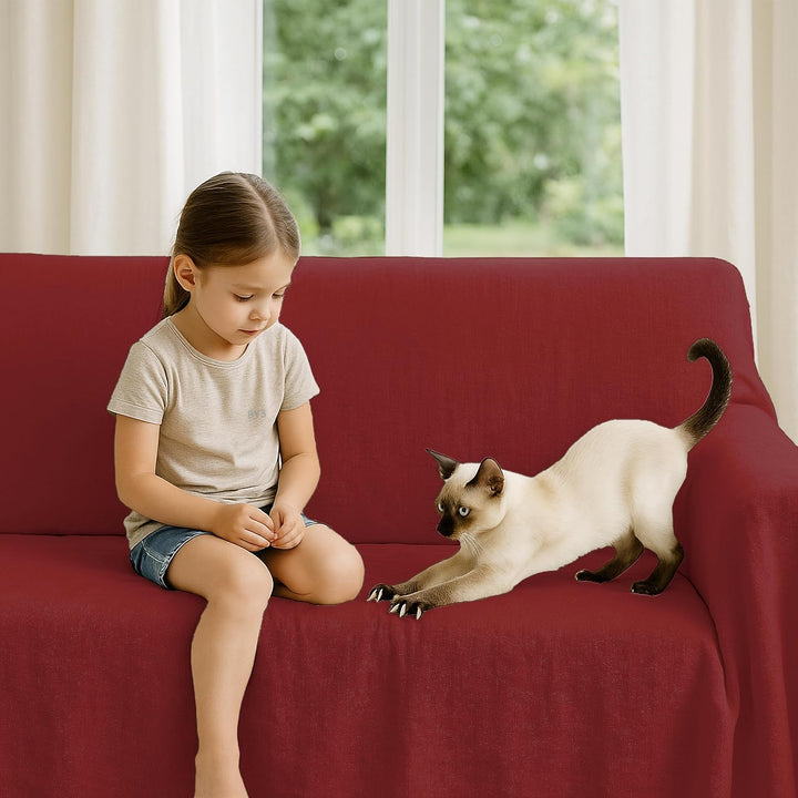 Byour3 - Bettüberwurf Bio-Baumwolle Gemischte Doppelbett Einzelbett Queen Size Bettdecke Sommer Früh