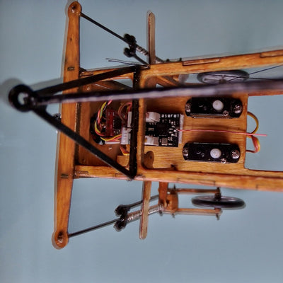 Blériot XI Slow Flyer KIT, 420 mm Spannweite, Massstab 1/20, Modellflugzeug zum selber Bauen, Balsa