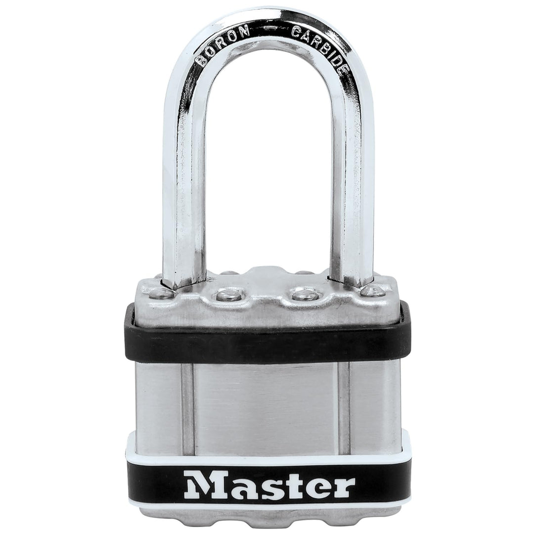 MASTER LOCK Hochleistungsvorhängeschloss [Stahl, Gehäuseabdeckung aus Edelstahl] M1EURDLFSTS – Gesic