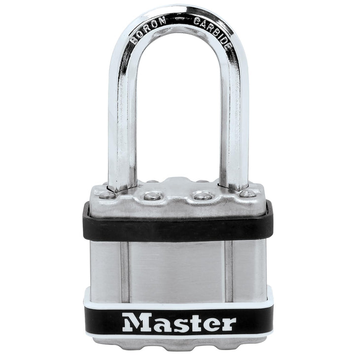 MASTER LOCK Hochleistungsvorhängeschloss [Stahl, Gehäuseabdeckung aus Edelstahl] M1EURDLFSTS – Gesic
