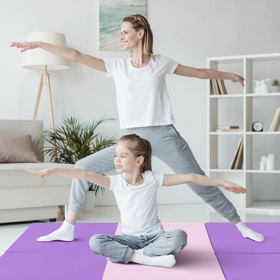 COSTWAY 180 x 60 x 5 cm Weichbodenmatte klappbar, Gymnastikmatte tragbar, Yogamatte wasserabweisend,