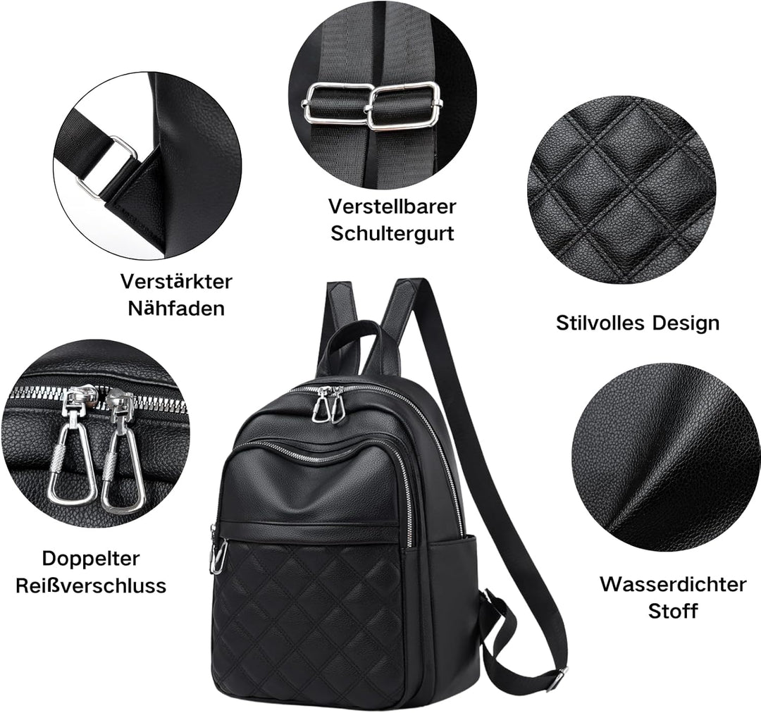 Suweir Rucksack Damen Klein Elegant Damenrucksack Kleiner Cityrucksack Tagesrucksack Wasserdicht Ruc