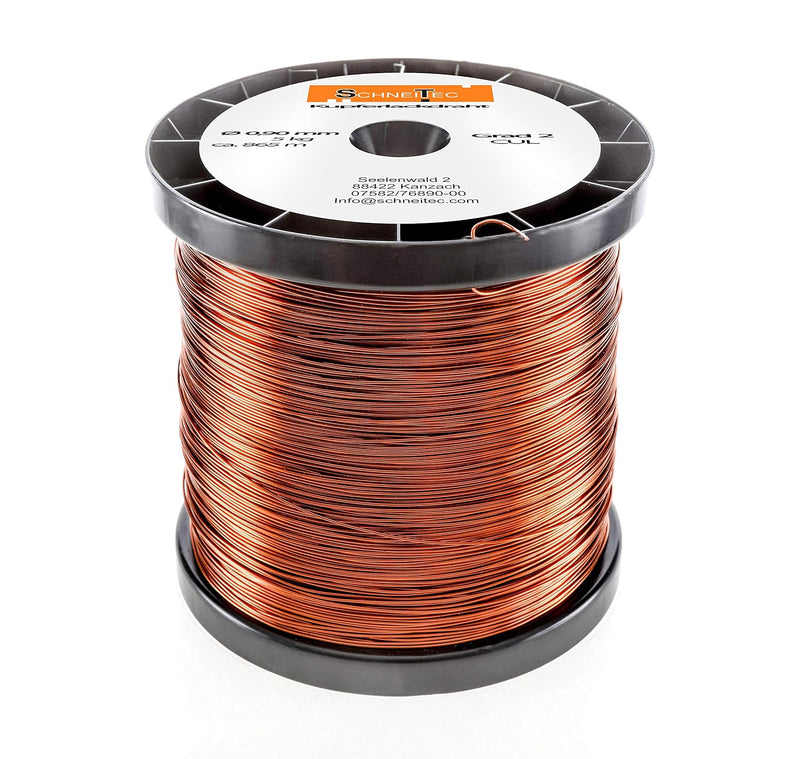 Kupferlackdraht W210 Ø 0,90 mm 5 kg CU Lackdraht Grad 2 CUL Kupferdraht Gewicht 5 Kilogramm Durchmes