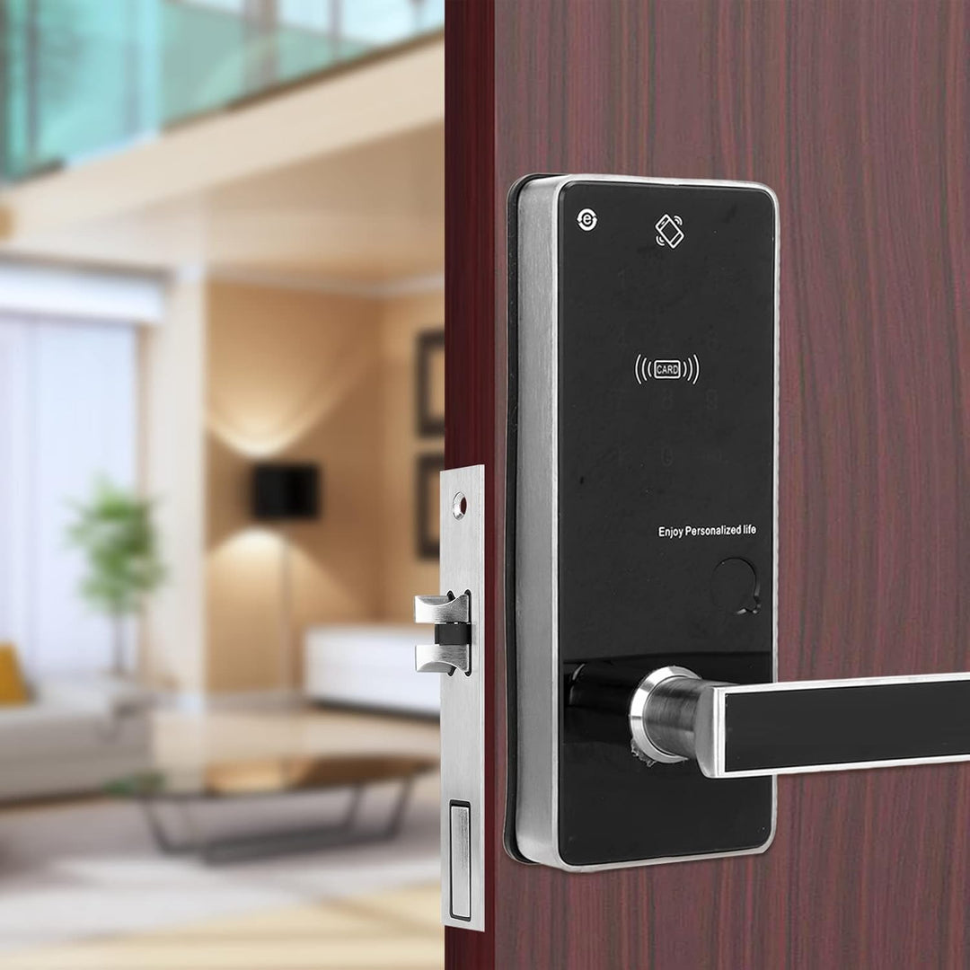 Elektronisches Türschloss Fingerabdruck, Elektrisches Zahlenschloss Haustür, Smart-Hebel-Türschloss,
