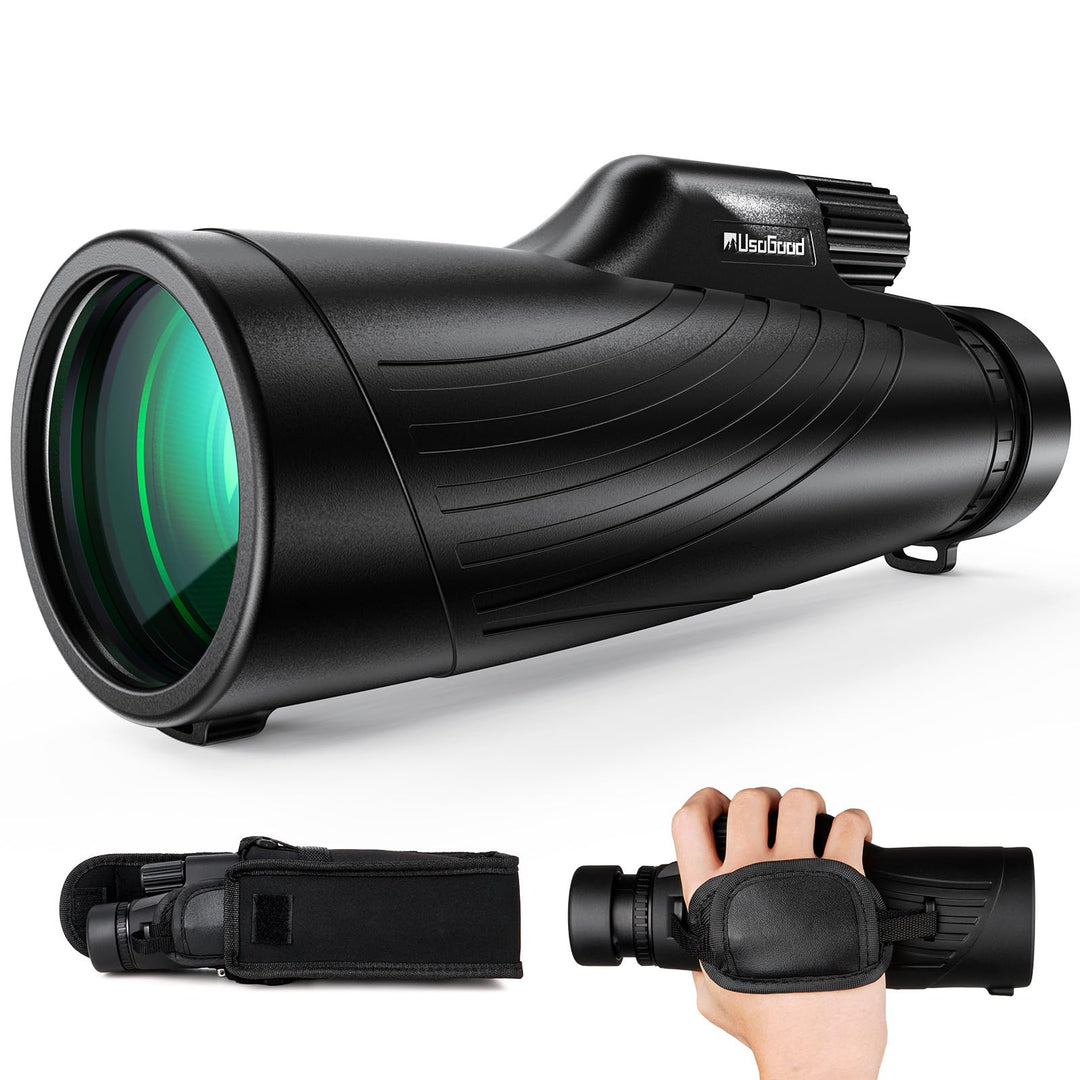 Usogood 12×56 Monokular Teleskop, fernrohr mit BAK4-Prisma und FMC-Beschichtung HD Fernrohr Erwachse
