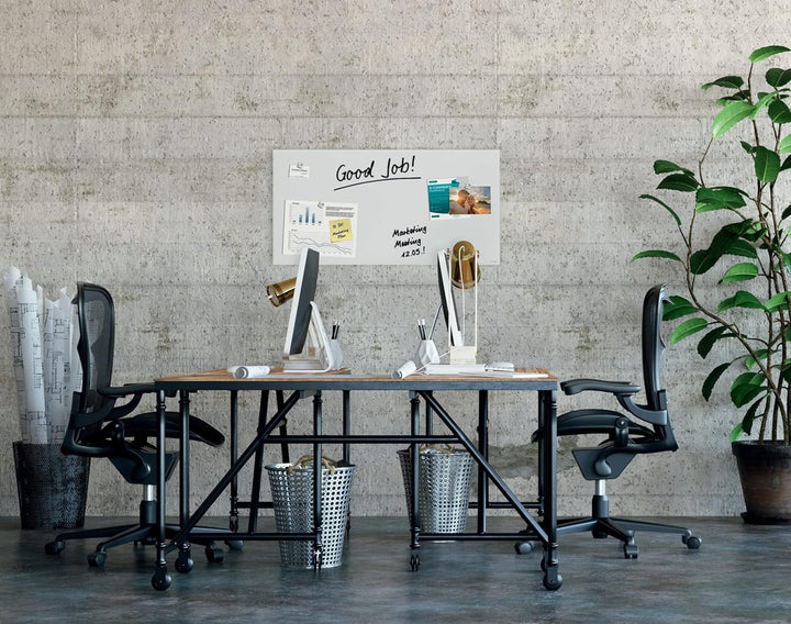 SIGEL GL546 Premium Glas-Whiteboard 91x46 cm, super-weiss: matt, nicht spiegelnd, TÜV geprüft, einfa