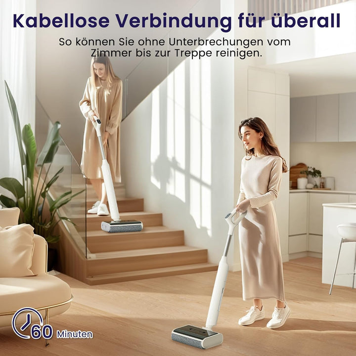 LEFANT Nass Trockensauger mit Akku, Selbstreinigung Flaches Design 170 °,Nass- und Staubstaubsauger